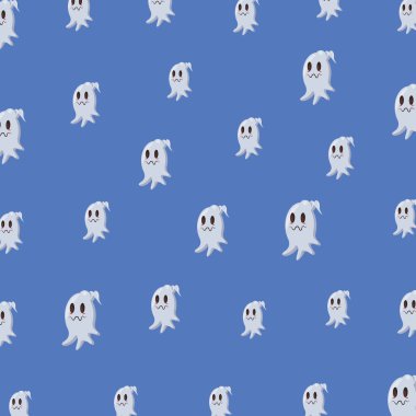 Cadılar Bayramı hayaletleri yüzen karakterler deseni