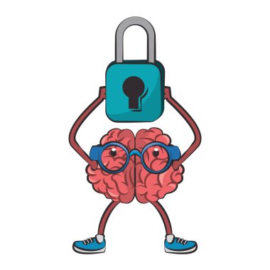 İnsan beyin zekası ve yaratıcılık karikatürler