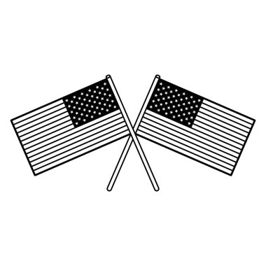 siyah beyaz abd bağımsızlık 4 Temmuz karikatür