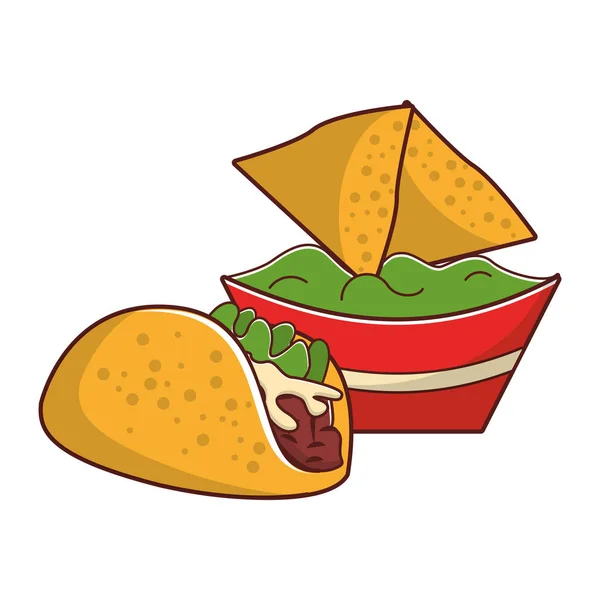 Cultura messicana e cartoni animati alimentari — Vettoriale Stock