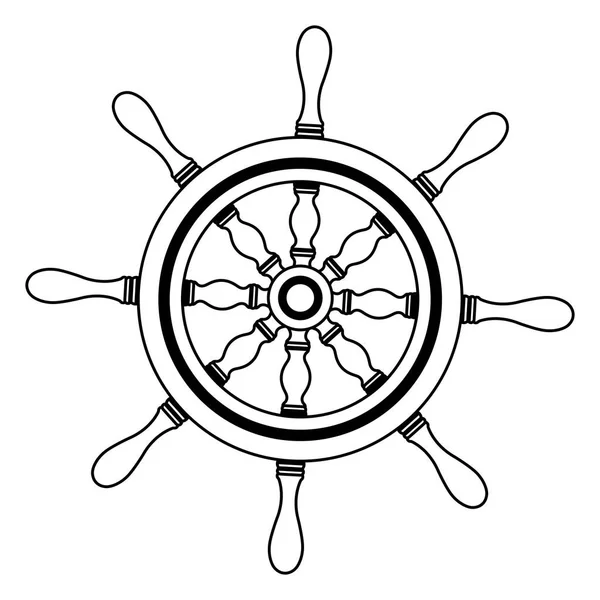 Barre de navigation maritime icône rétro — Image vectorielle