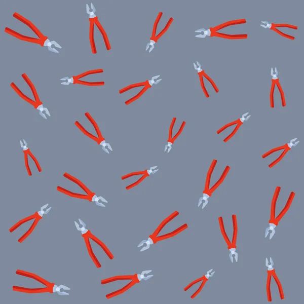 Plier construction tools background pattern — ストックベクタ