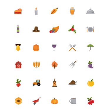 Bir sürü şükran günü simgesi