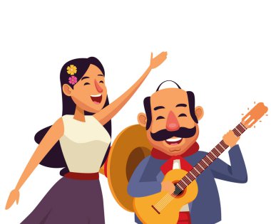 meksika geleneksel kültür simgesi karikatür