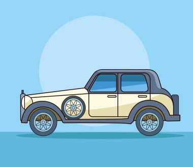 Antikklasik araç yan görünüm