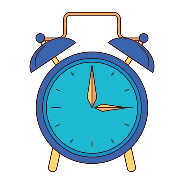 Reloj con campanas de alarma símbolo aislado — Vector de stock