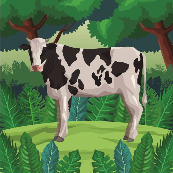 Корова ікона мультфільм — стоковий вектор