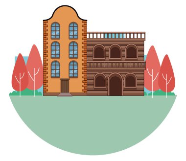 Kentsel bina ve şehir mimarisi siyah beyaz