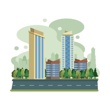 Şehir manzaralı şehir binaları