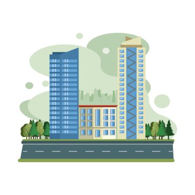 Şehir manzaralı şehir binaları