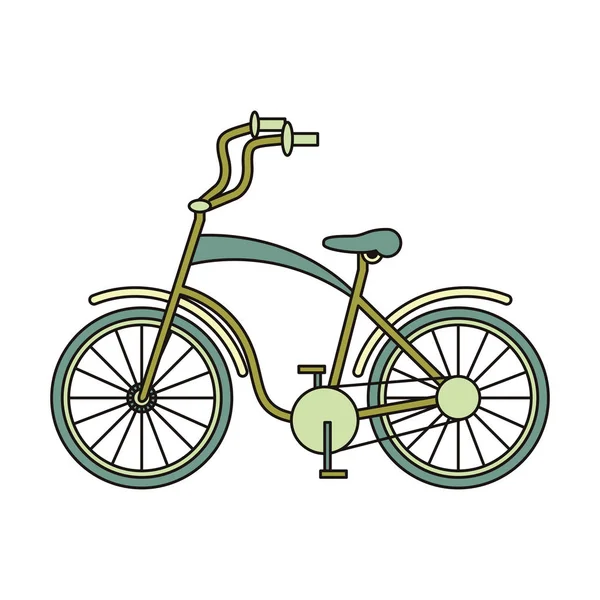 Bicicleta vintage para símbolo de turismo — Vetor de Stock