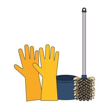 Temizlik ekipmanları ve ürünleri seti