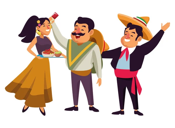 Cultura tradicional mexicana icono de dibujos animados — Archivo Imágenes Vectoriales