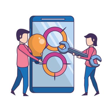 teknoloji web dijital donanım karikatür