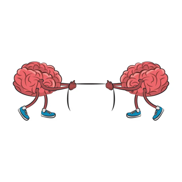 Inteligência do cérebro humano e desenhos animados criatividade —  Vetores de Stock