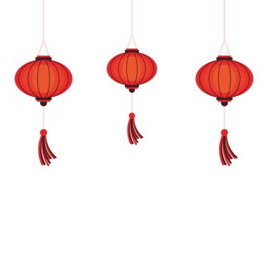 oryantal çin fenerleri dekorasyon karikatür