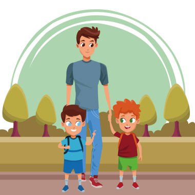 Çocuklu bekar bir aile babası.