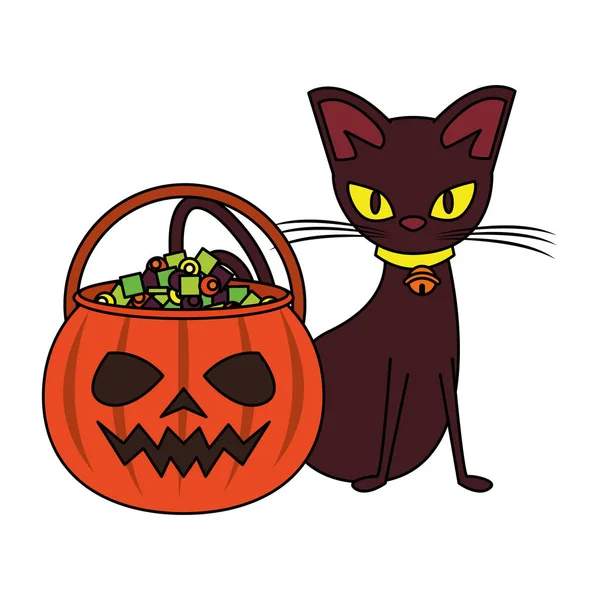 Halloween oktober skrämmande firande tecknad — Stock vektor