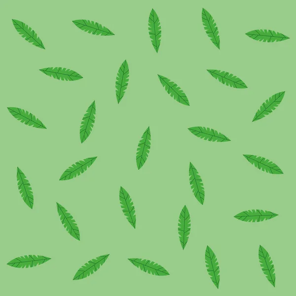 Folhas verdes padrão fundo — Vetor de Stock