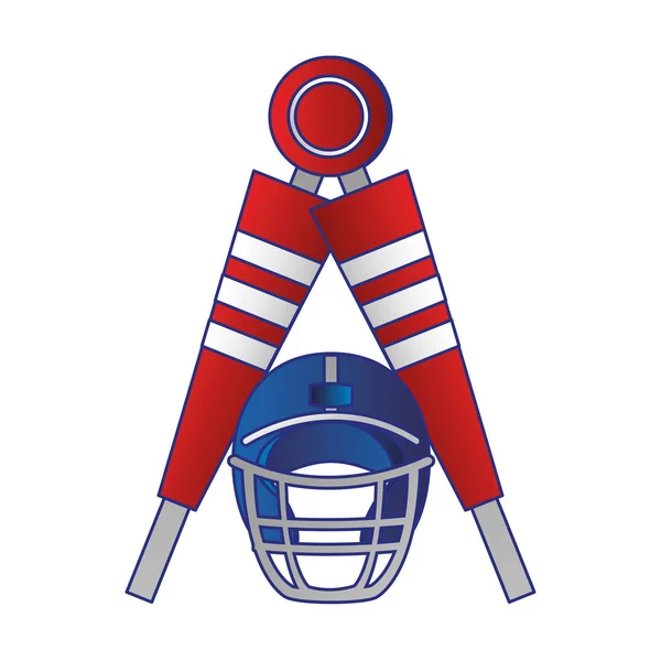 American Football sport spel cartoon blauwe lijnen — Stockvector