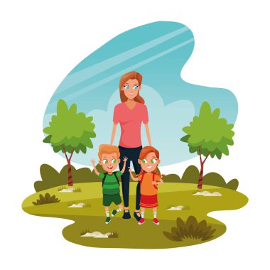 İki çocuklu aile bekar anne