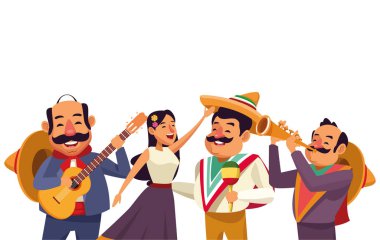meksika geleneksel kültür simgesi karikatür
