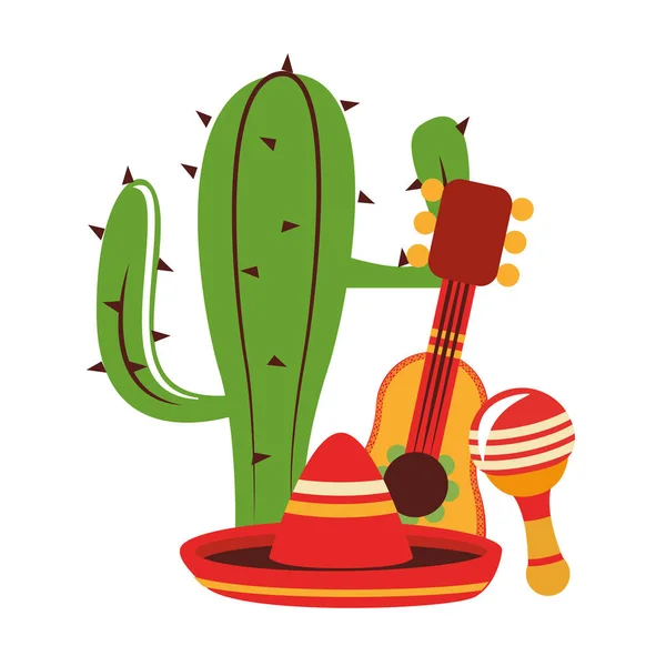Cultura mexicana y alimentos dibujos animados — Archivo Imágenes Vectoriales