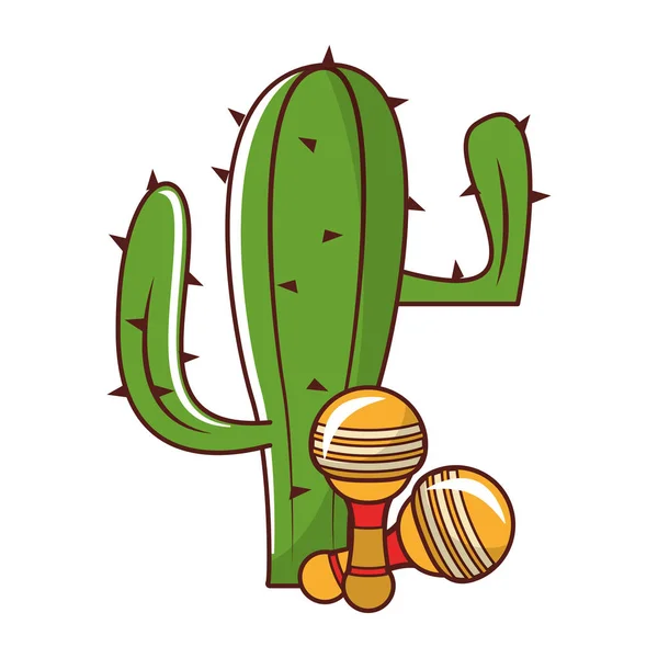Mexico cultuur en voedsel cartoons — Stockvector