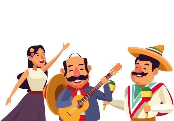 Ícone da cultura tradicional mexicana desenhos animados — Vetor de Stock