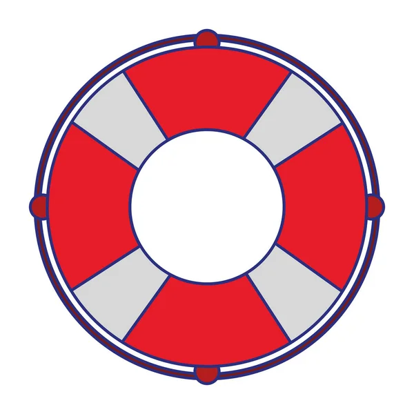 Cartone animato salvavita galleggiante simbolo isolato — Vettoriale Stock