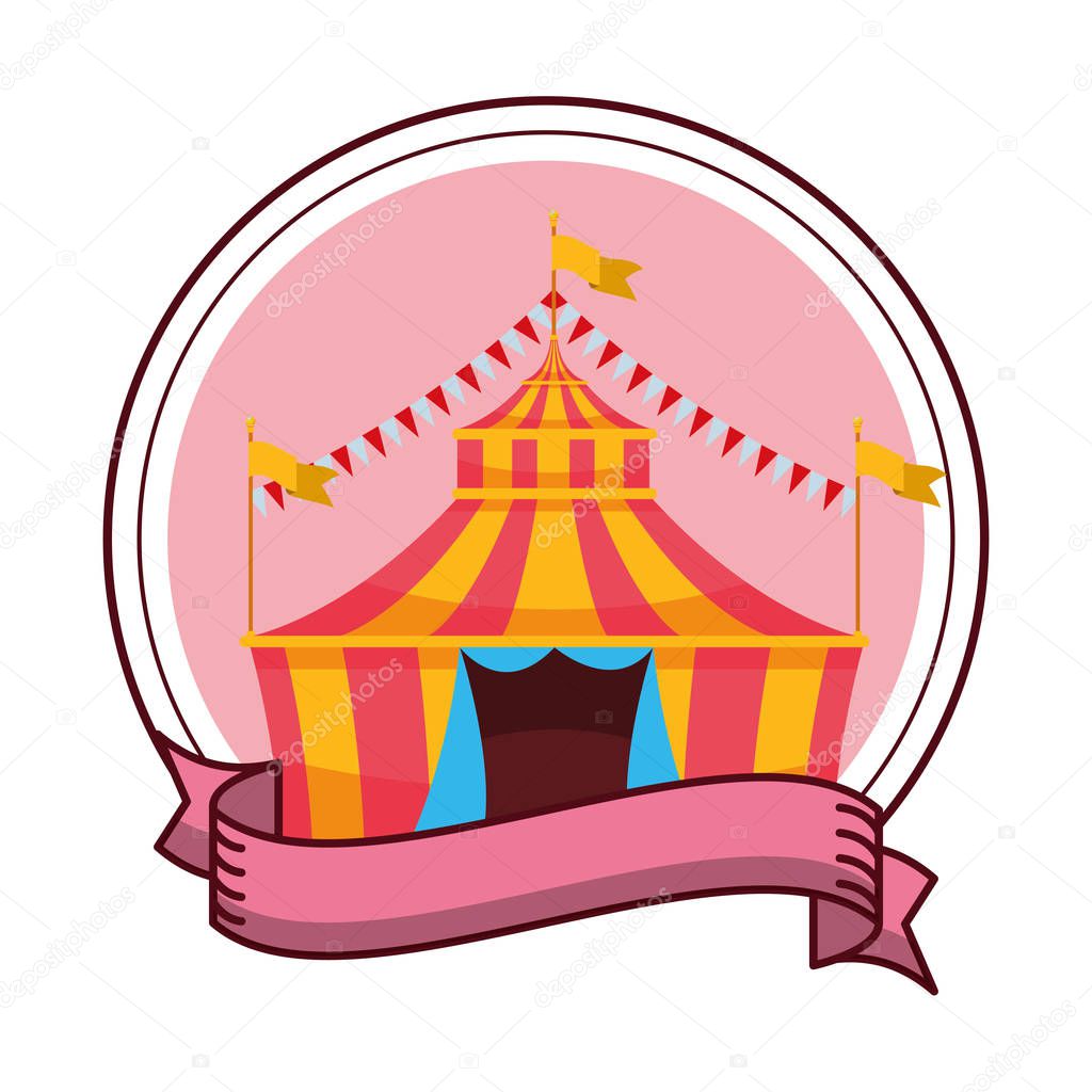 big top on pink background