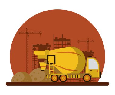 İnşaat binaları ve makineler altında