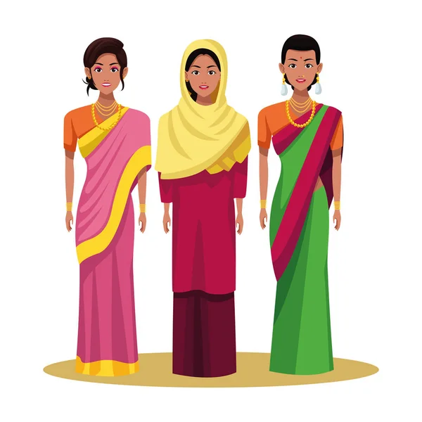 Mujer india avatar personaje de dibujos animados — Archivo Imágenes Vectoriales