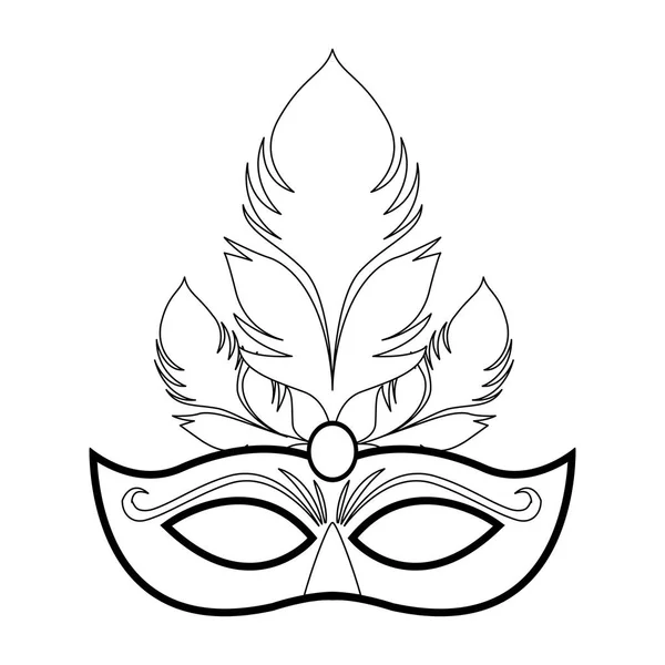 Плоский дизайн значка маски маскарада — стоковый вектор