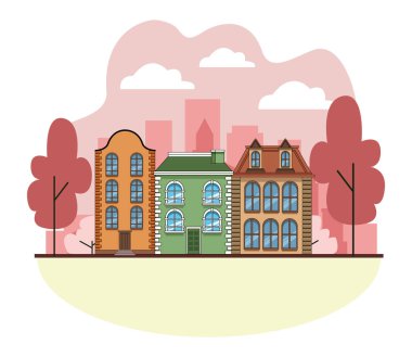 Kentsel binalar ve şehir mimarisi siyah beyaz