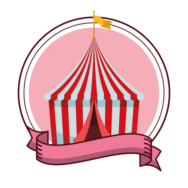 Big top on pink background — Stock Vector