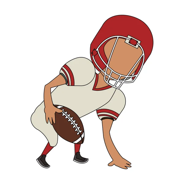 Amerikansk fotboll sportspel Cartoon — Stock vektor