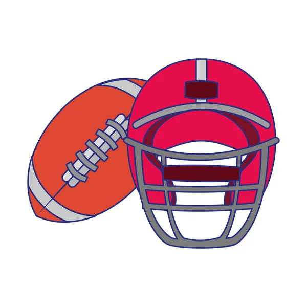 American Football Sportspiel Cartoon blaue Linien — Stockvektor