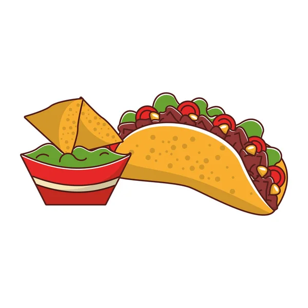 Mexico kultura a potraviny karikatóny — Stockový vektor