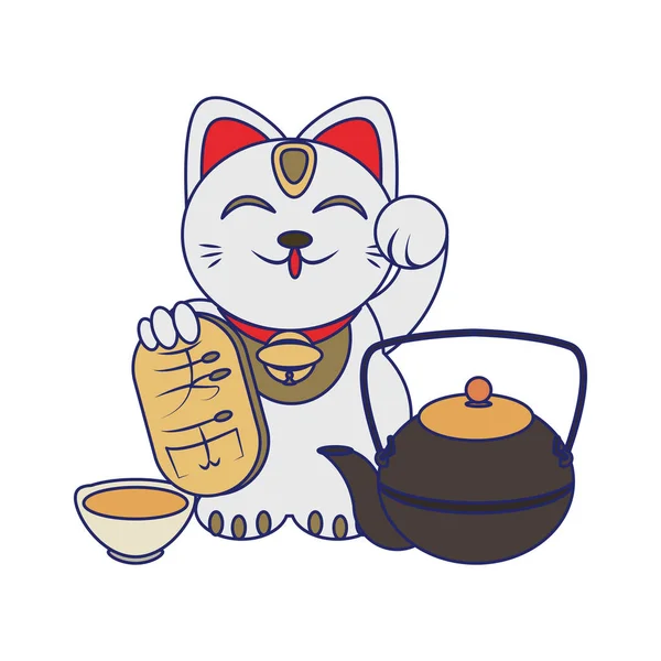 Maneki neko katt design — Stock vektor