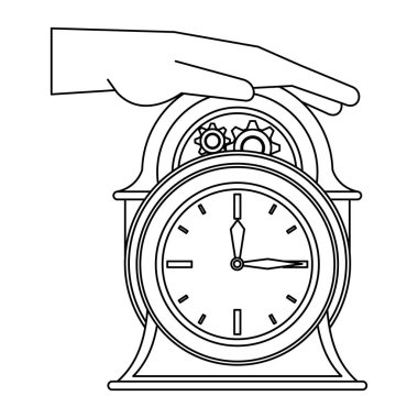 siyah beyaz zaman saat izle alarm karikatür