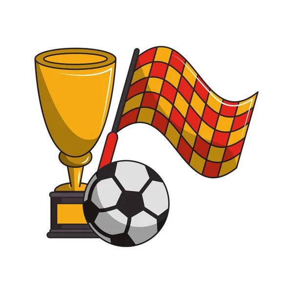 Voetbal sport tournamente spel cartoons — Stockvector