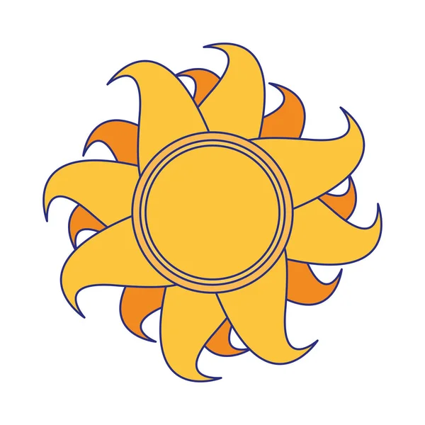 Sonne Sommer Karikatur isoliertes Symbol — Stockvektor