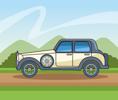 Antikklasik araç yan görünüm