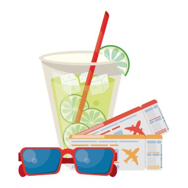 Yaz tatilleri ve seyahat karikatürleri