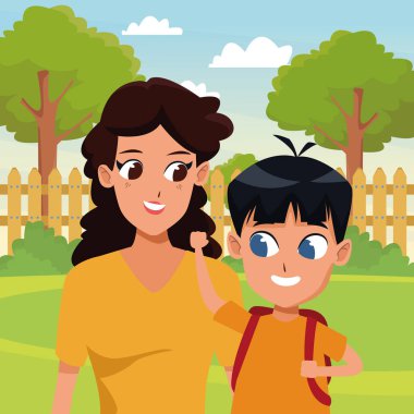Çocuklu aile tek anne