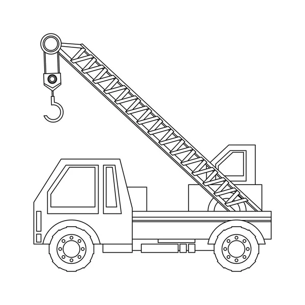 Stavební architektura inženýrství průmyslový karikatura v černé a bílé — Stockový vektor