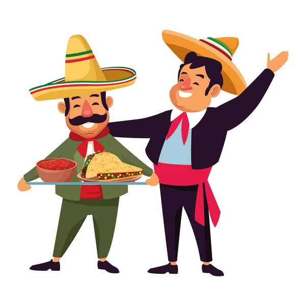 Cultura tradicional mexicana icono de dibujos animados — Vector de stock