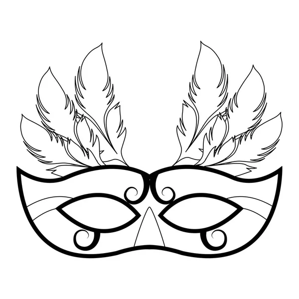 Flat design of Masquerade mask icon — Stock Vector