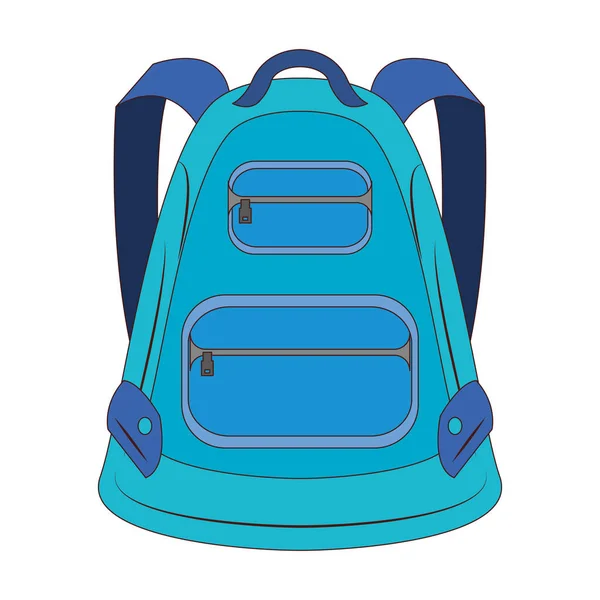 Рюкзак шкільний посуд ізольований мультфільм — стоковий вектор